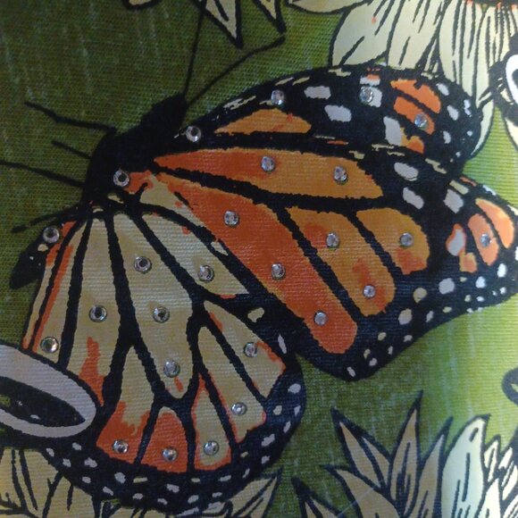 Truself Women's Pull-Over Top NWOT L Green with Sunflowers - Picture 3 of 6